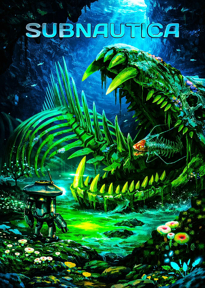 Subnautica Robot and Giant Skeleton