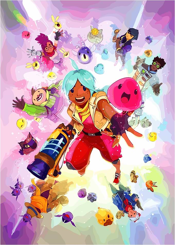 Slime Rancher Characters and Slimes