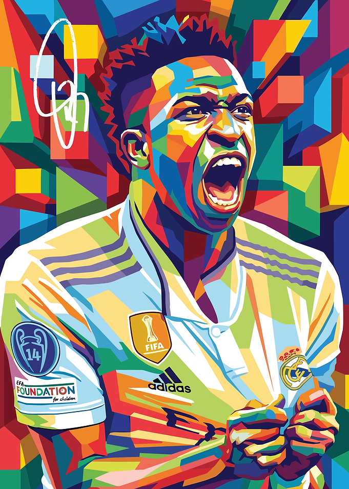 Vinicius Junior Pop Art Portrait