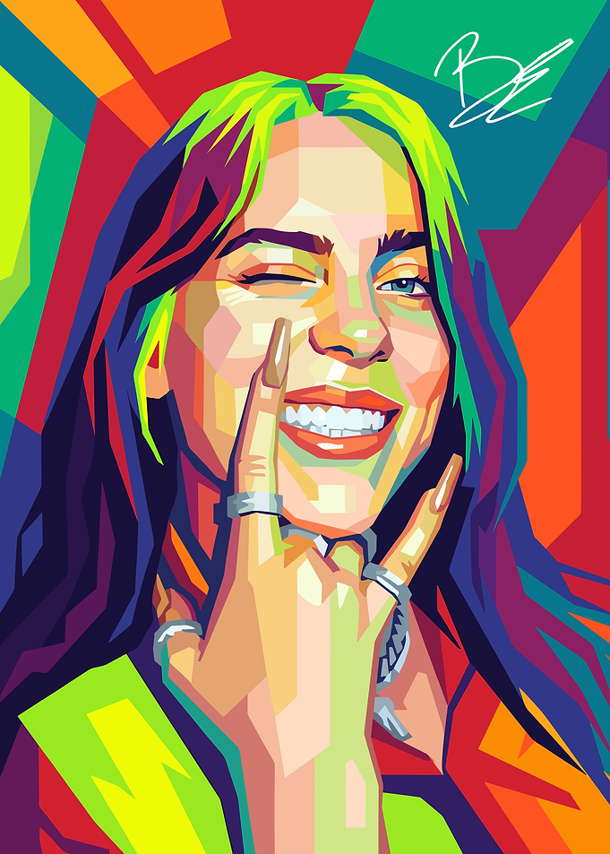 Billie Eilish Pop Art Portrait