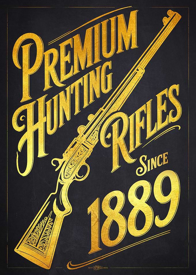 1889 Premium Hunting Rifles Advertisement