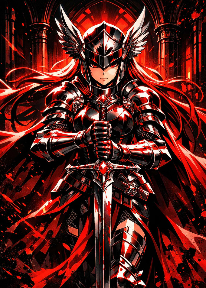 Anime Knight with Sword