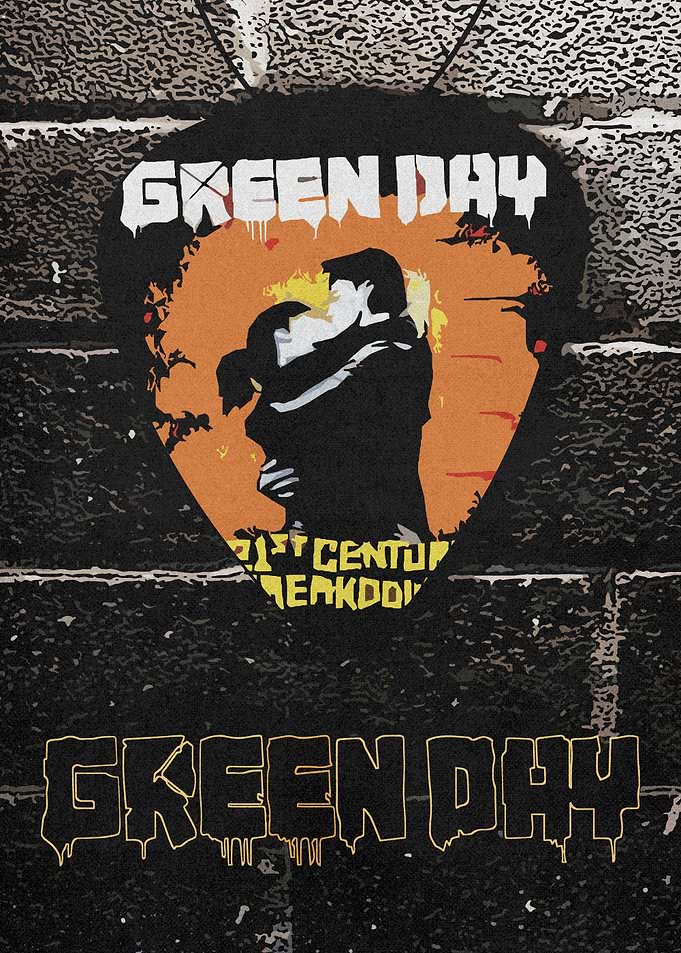 Green Day 21st Century Breakdown Guitar Pick