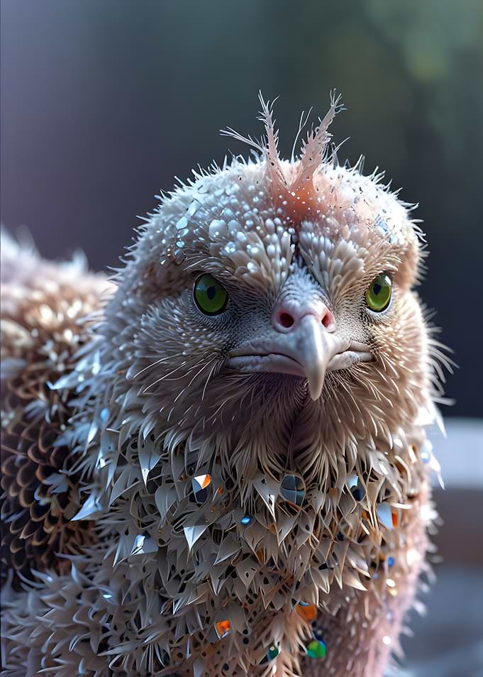 Close-up of a jeweled bird