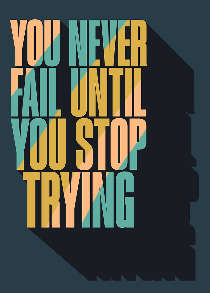Motivational Quote Text Art