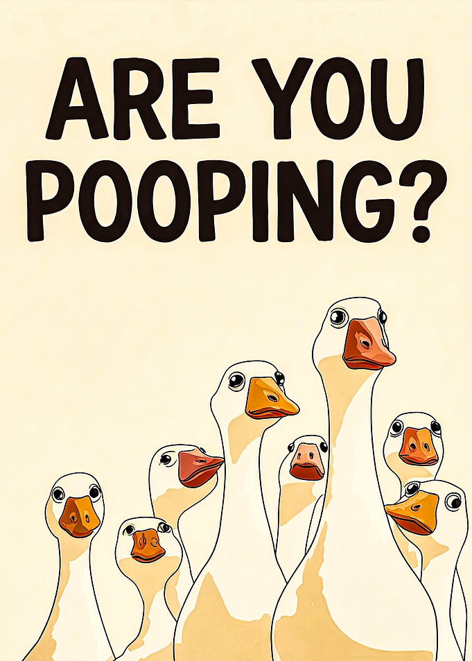 Geese Asking 'Are You Pooping?'