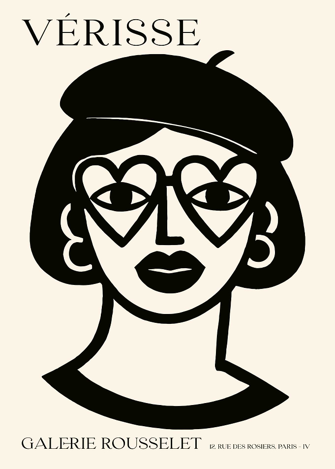 Vérisse Poster with Heart Glasses