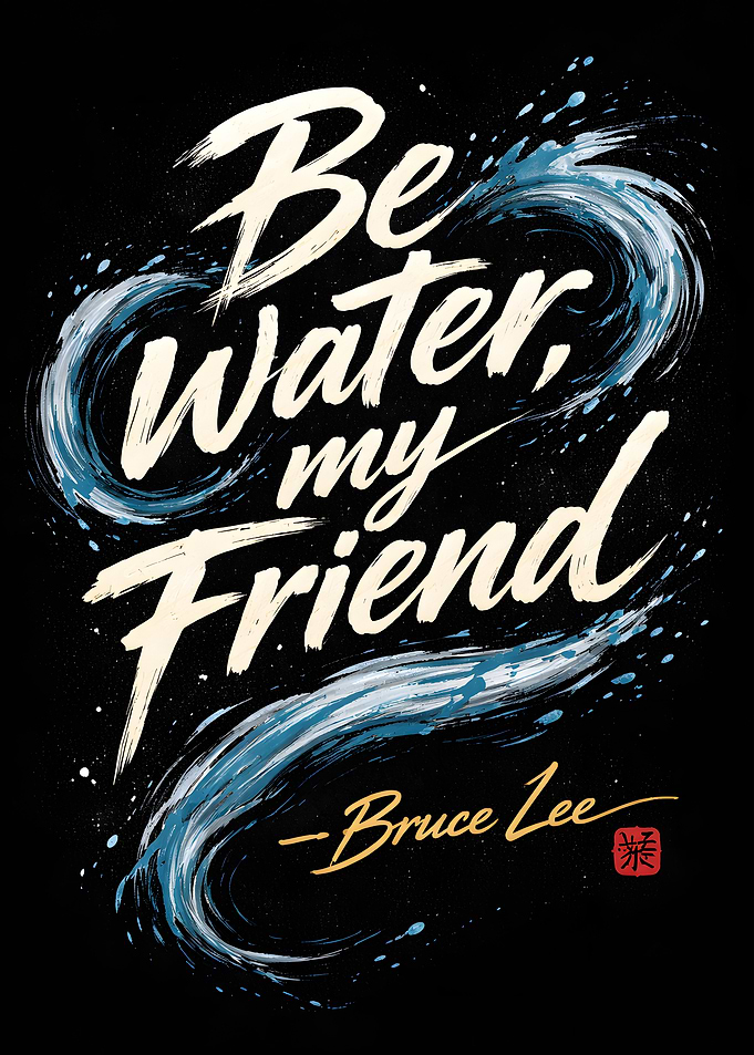 Be Water My Friend Bruce Lee Quote