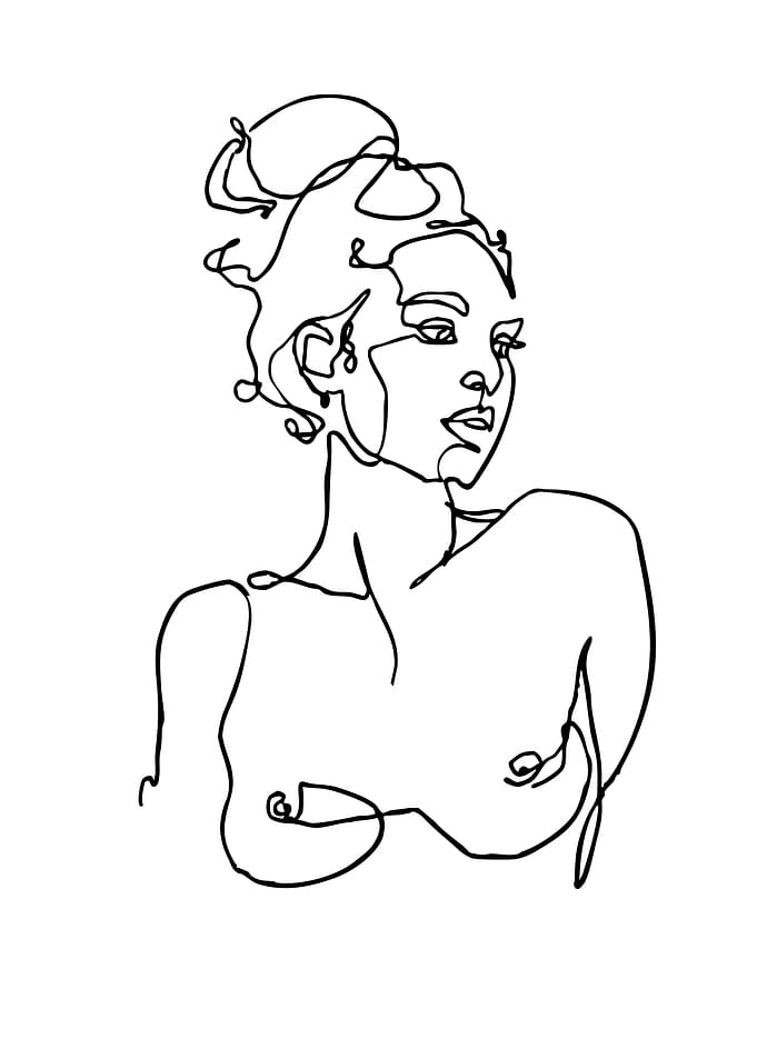 Minimalist Line Art of a Woman