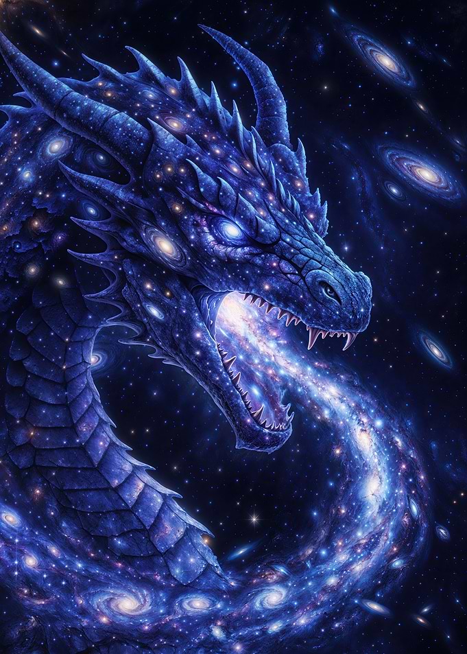 Cosmic Dragon Breathing Galaxies