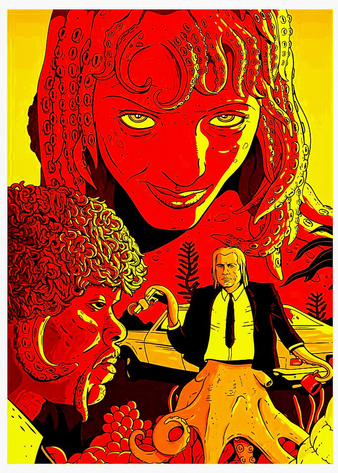 Pulp Fiction – Retro Pop Art Crime Movie Poster