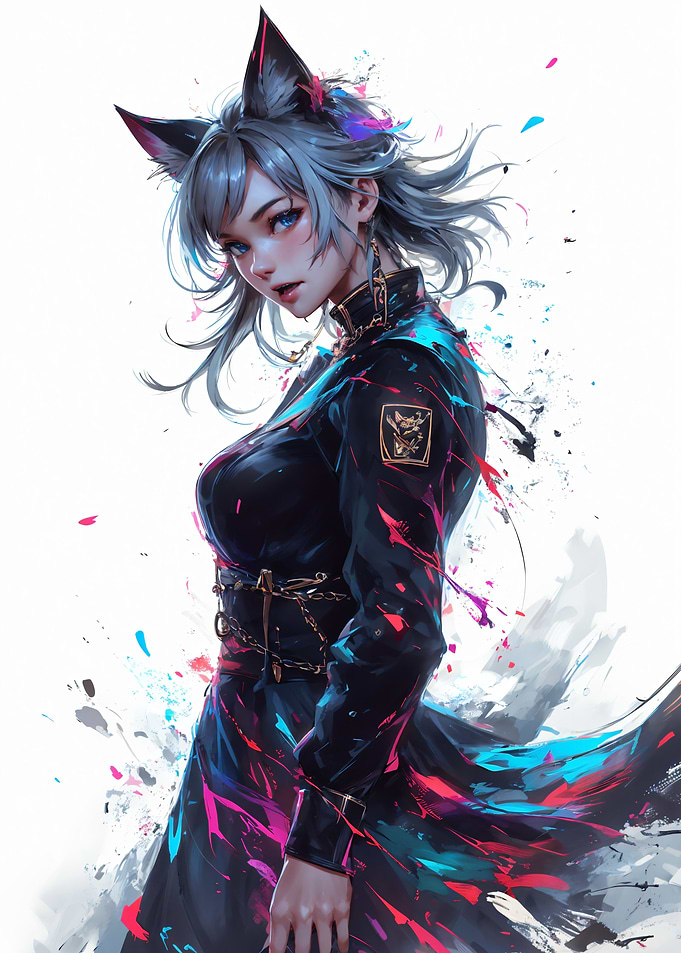Anime Girl with Fox Ears