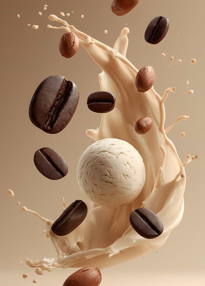 Coffee Ice Cream Splash