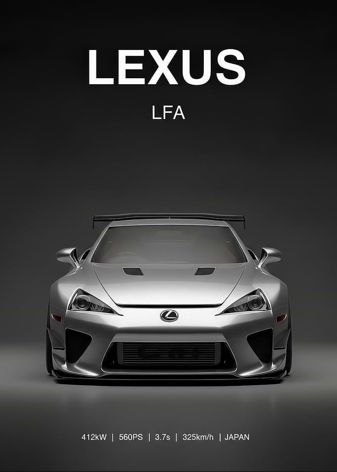silver Lexus LFA Supercar