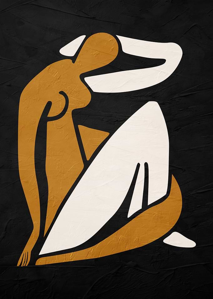 Abstract Nude Figure Painting