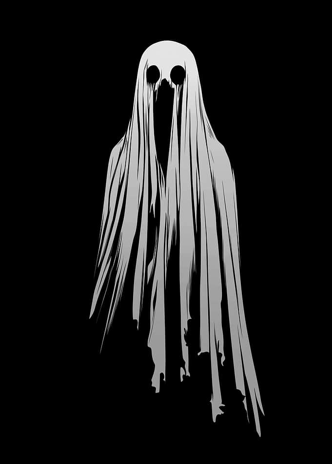 Ghostly Figure in White Sheet
