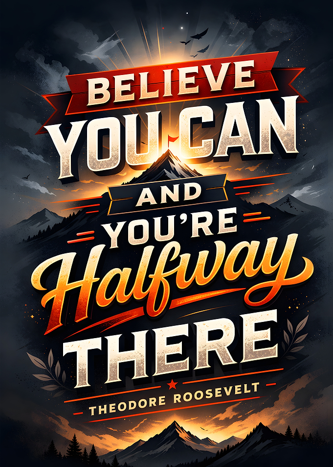 Believe You Can Theodore Roosevelt Quote