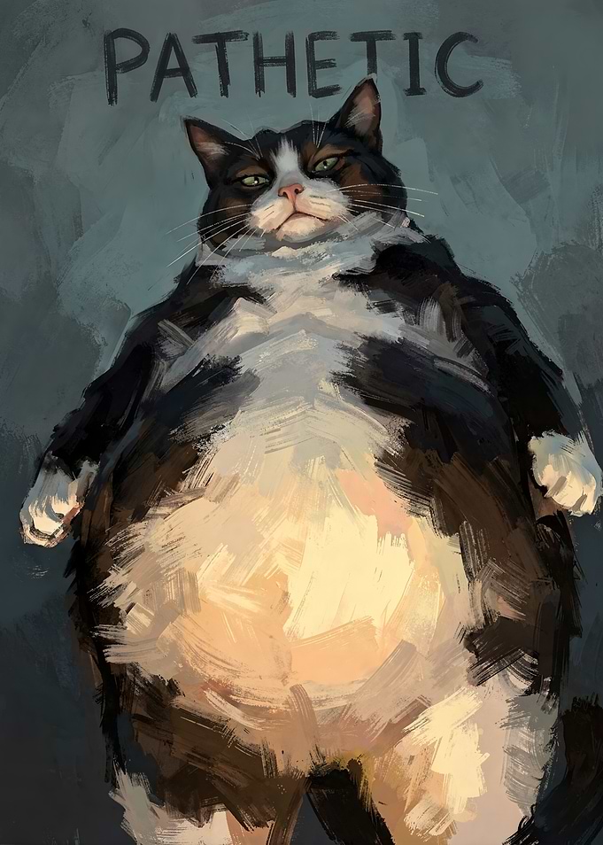 Pathetic Cat Painting