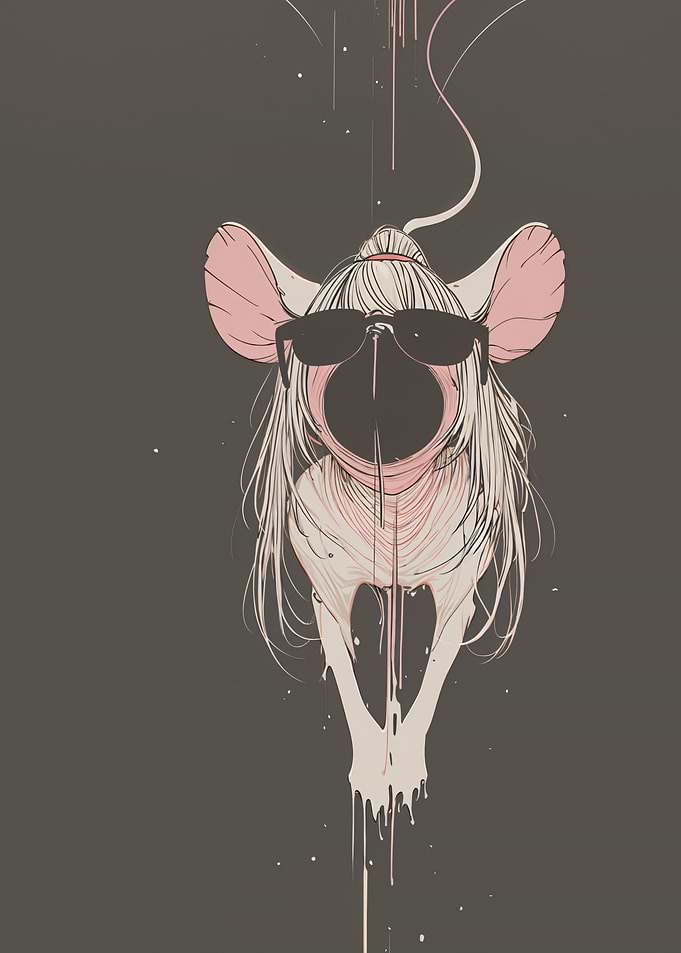 Stylized Mouse with Sunglasses