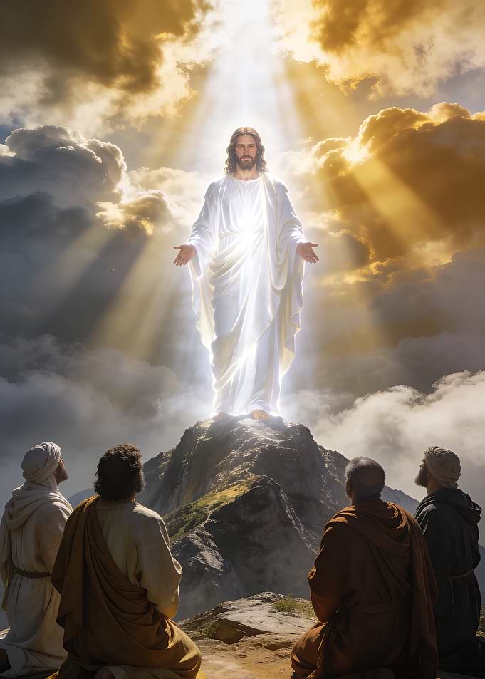 Jesus Transfigured on a Mountaintop