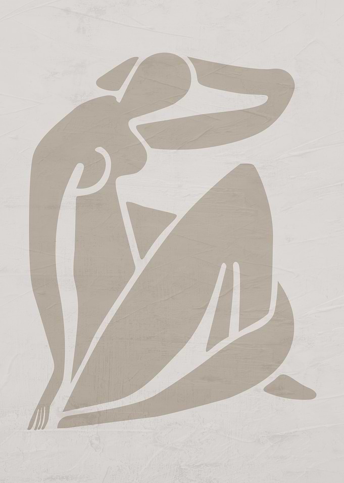 Abstract Nude Figure in Beige