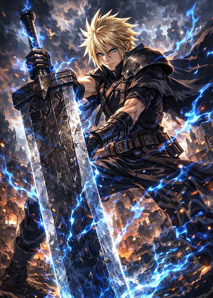 Cloud Strife with Buster Sword