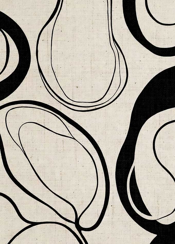 Abstract organic shapes on textured background