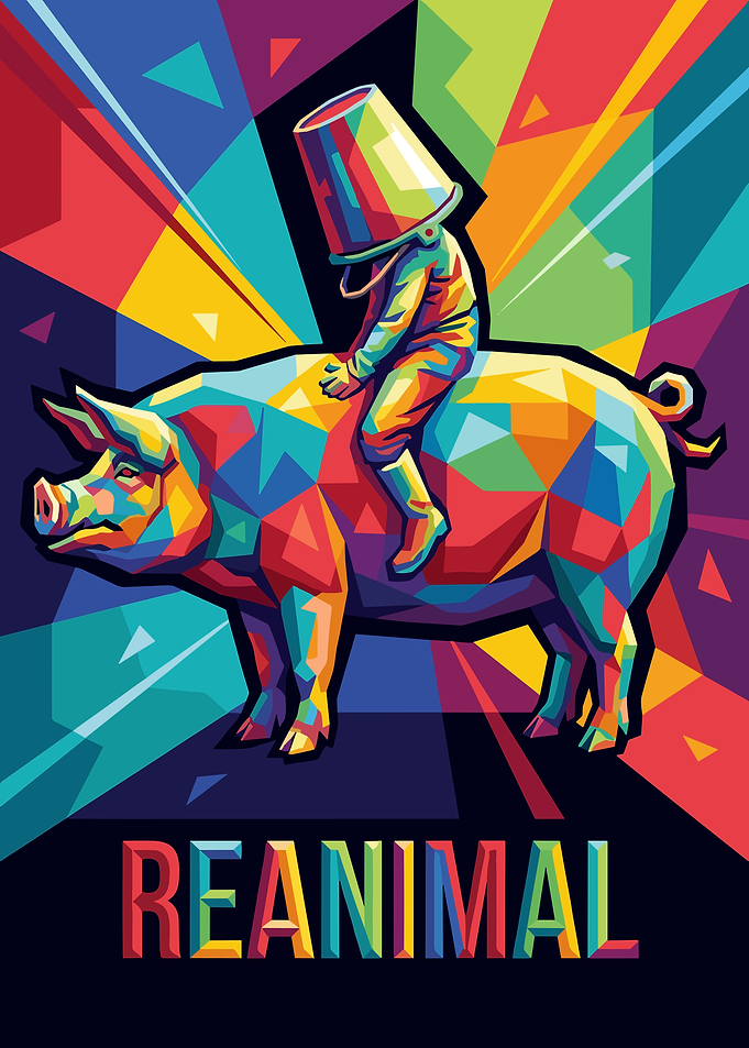Pig Rider with Bucket Head - Reanimal