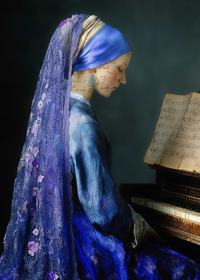 Girl with a Pearl Earring at Piano