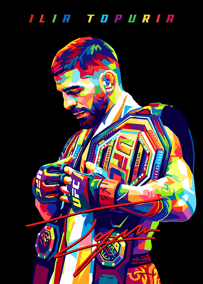Ilia Topuria UFC Champion Pop Art