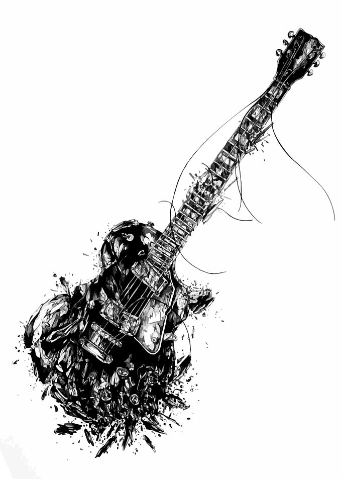 Abstract Guitar Art