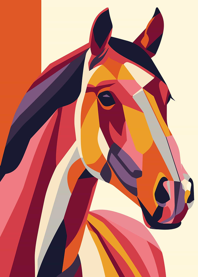 Geometric Horse Portrait