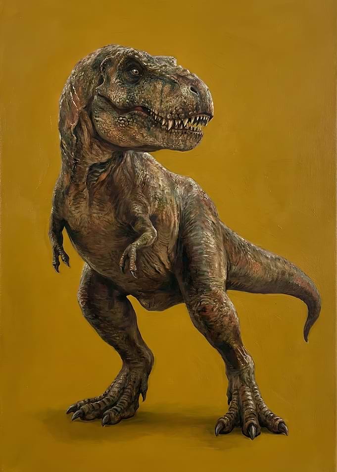 Realistic Tyrannosaurus Rex Painting