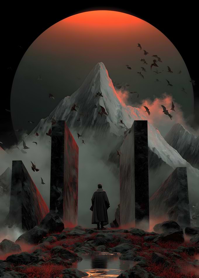 Mysterious Portal in a Mountain Landscape