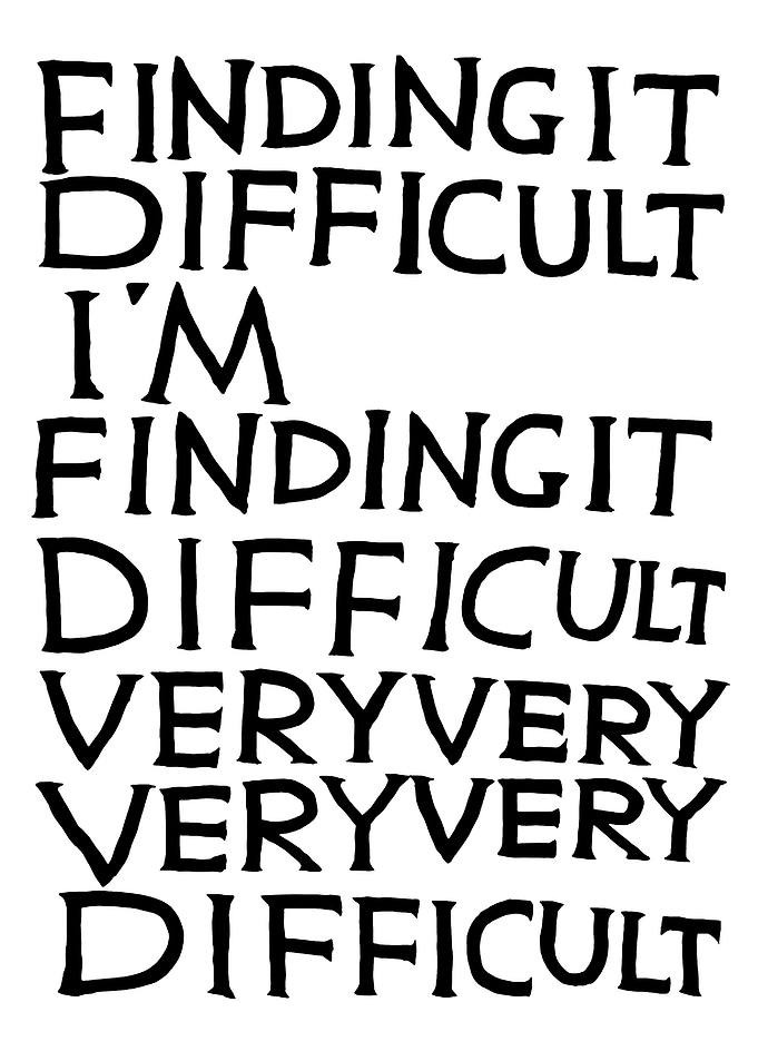 Finding it difficult text art