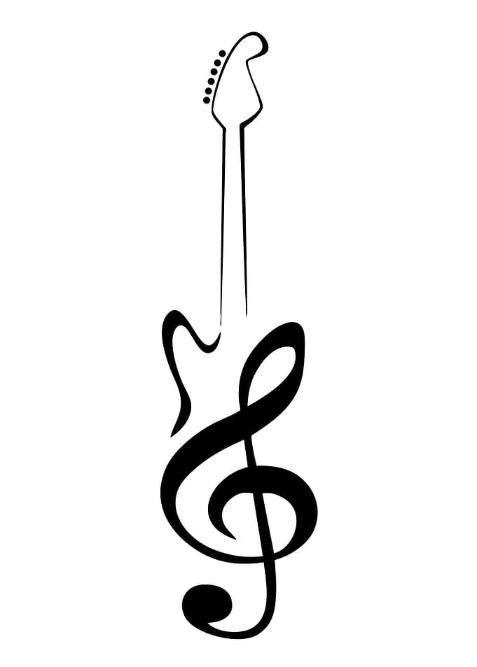 Guitar and Treble Clef Fusion
