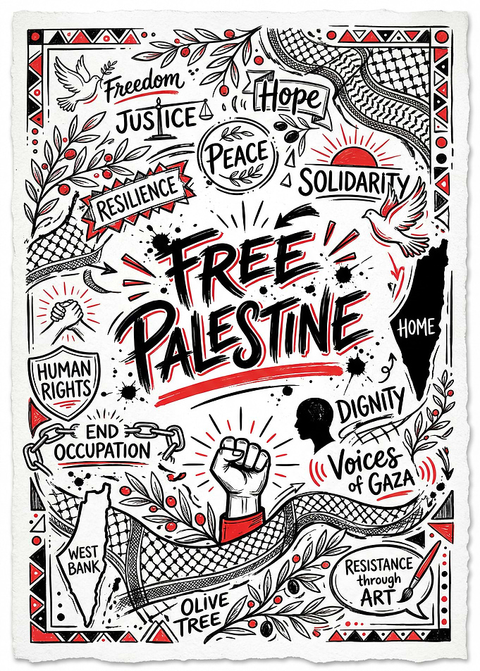 Free Palestine Doodle