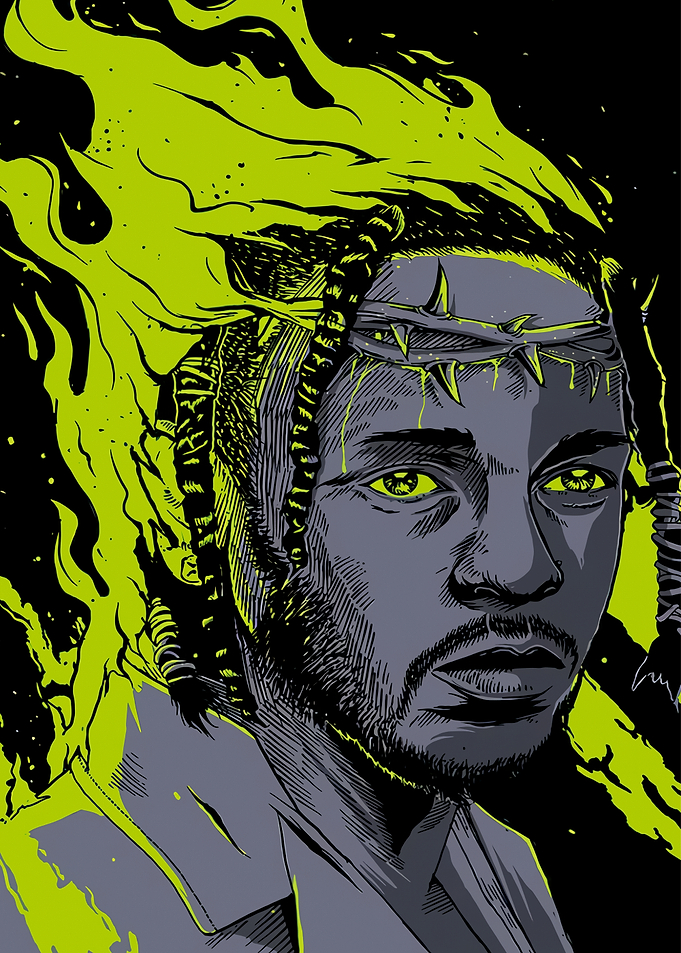 Kendrick Lamar with Crown of Thorns