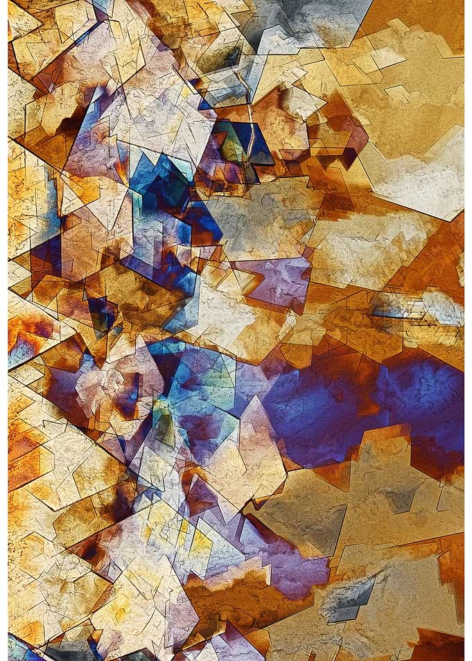 Geometric Abstract with Earth Tones