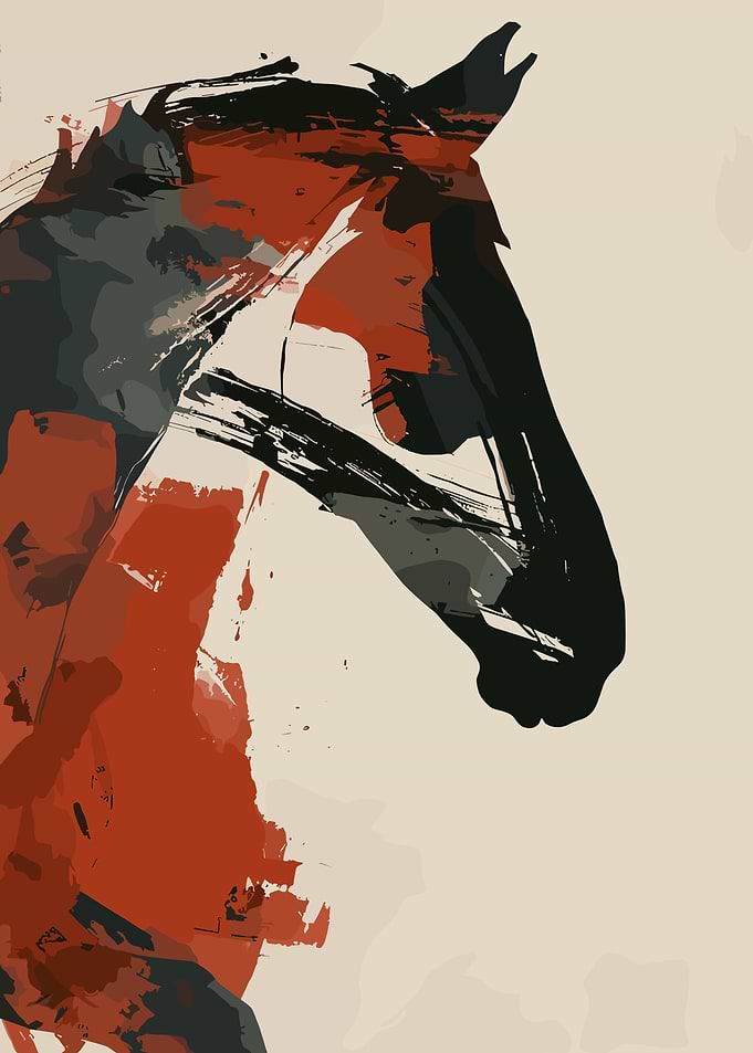 Abstract Horse Painting