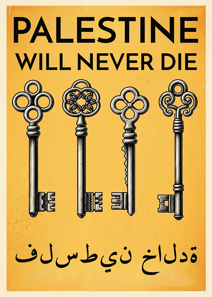 Palestine Will Never Die Vintage Poster