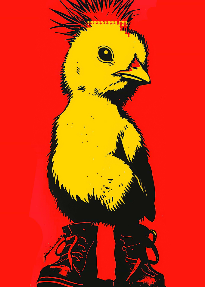 Punk Chick in Boots