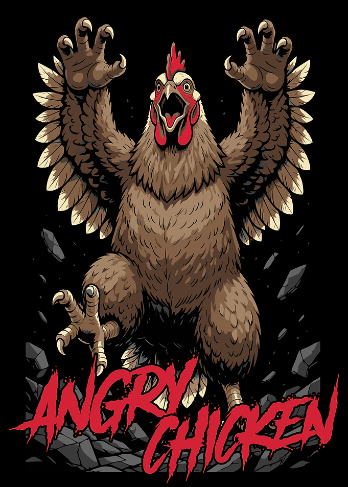 Angry Chicken Illustration