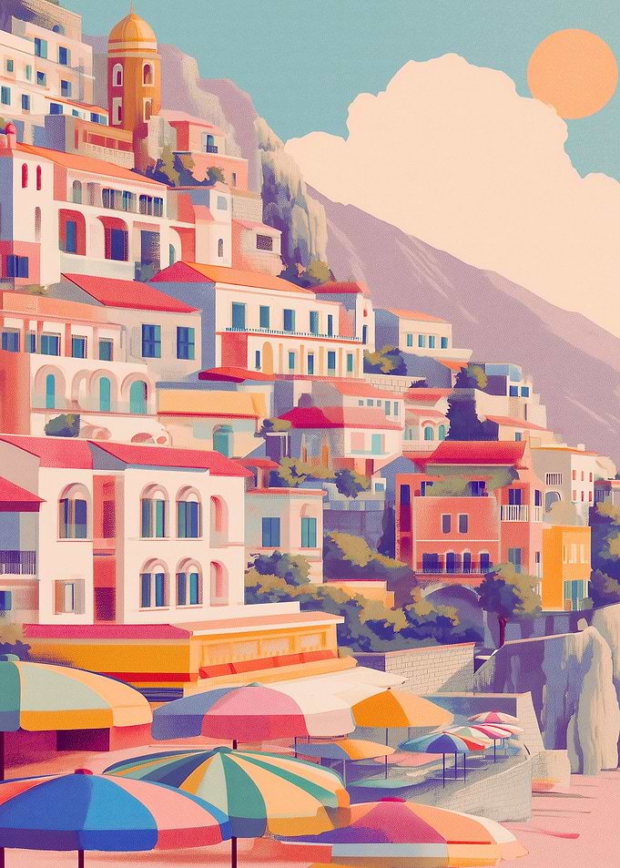 Colorful Italian Coastal Town