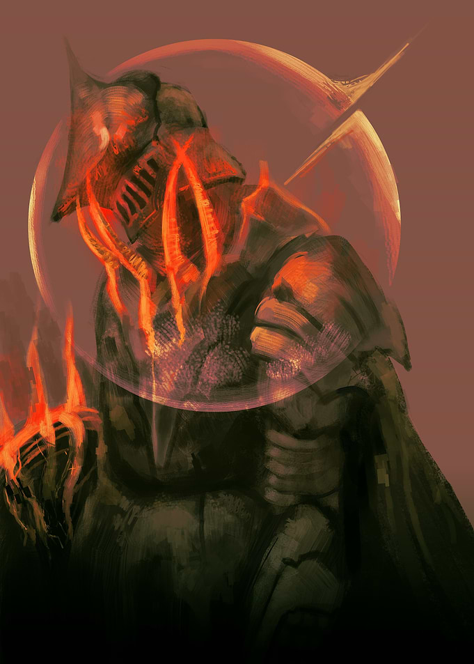 Fiery Knight with
