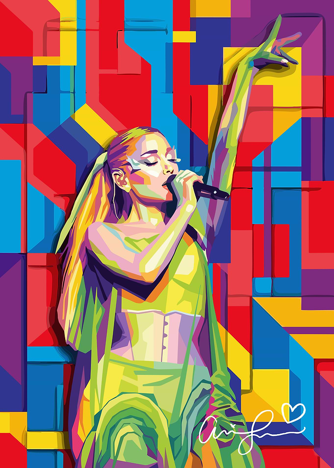 Ariana Grande Pop Art Portrait