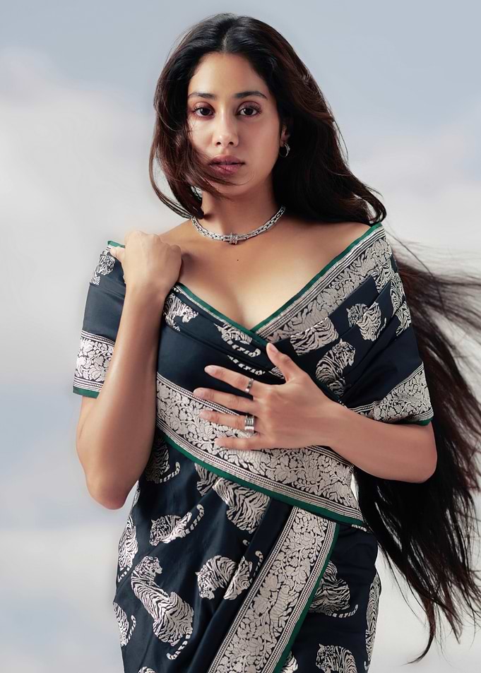 Janhvi Kapoor in Tiger Print Saree