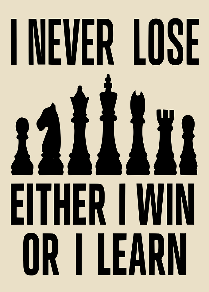Chess Quote I Never Lose