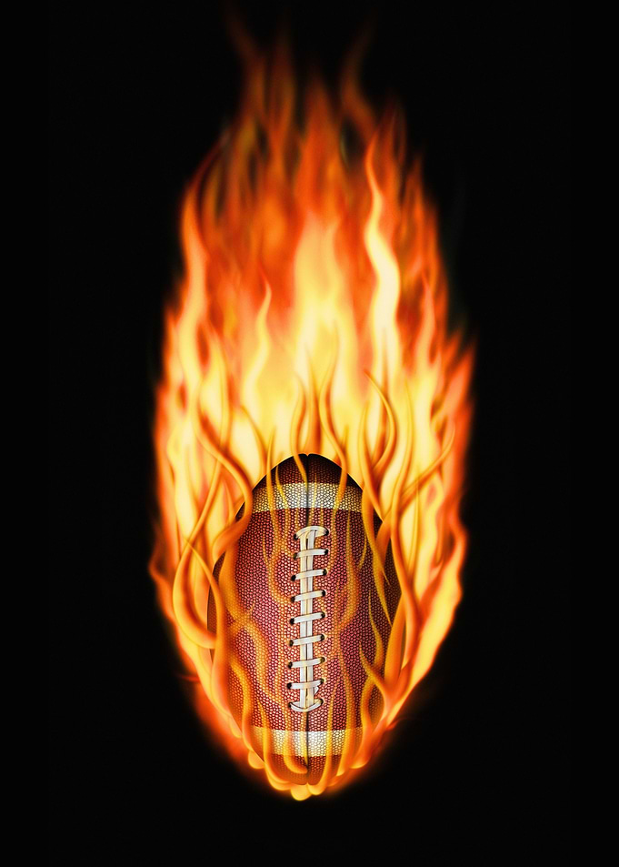 American Football on Fire