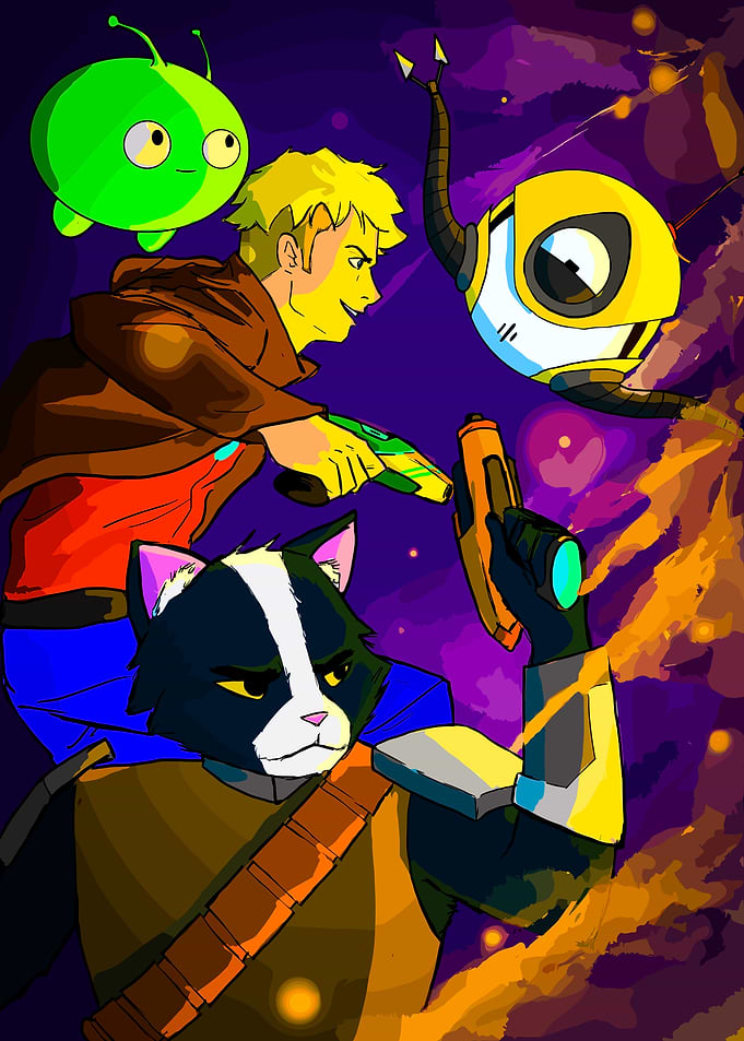 Space Crew with Weapons